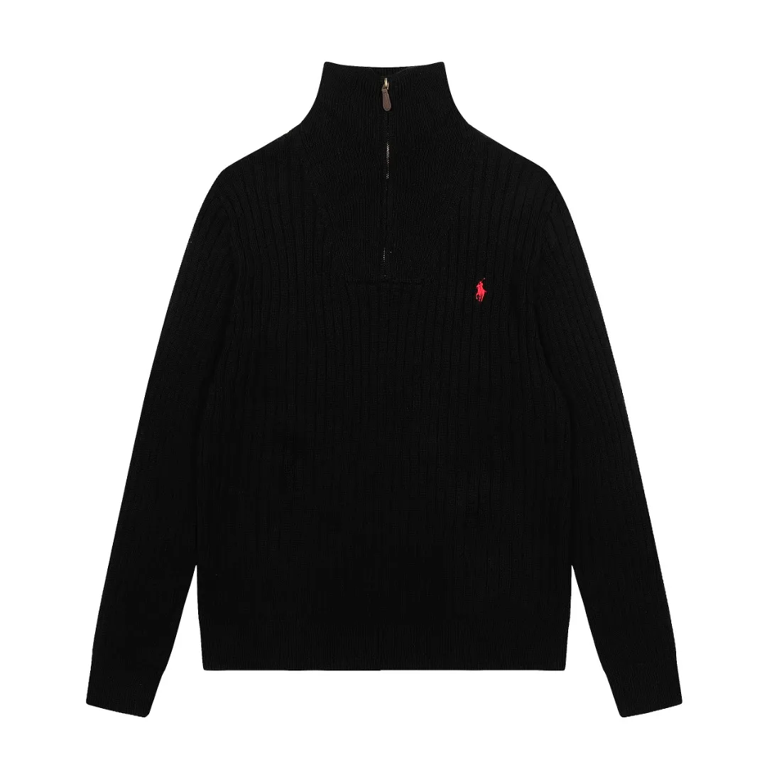 P250 Top quality" Style number: DS114# (not off the shelves all year round) [Ralph Lauren half-zip solid color pony embroidered logo striped knitted sweater] ✅Ralph Lauren half-zip classic basic versatile unisex couple pullover sweater ✅Main supplier platform live broadcast Wholesale entity Replenish when out of stock Not off the shelf ✅ZP quality 1:1 version Scan the code to enter the GF website Counter quality ✅Detailed quality The only one in Guangzhou Imported quality cotton yarn, focusing on high-end, cost-effective, good quality needless to say. ✅Restore the original version. The maximum size can be worn up to 190 pounds. Loose, comfortable and stress-free. ✅The upper body is simple and easy to match. A must-have item for ootd. Good-looking clothes are never picky. Recommended must-have items in the wardrobe. Size: S-XL. Color: Black, white, gray, khaki, navy blue, white label, red gold label.